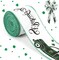 St. Patricks Day Ribbon Wired, Glitter Shamrock Green Truck Fabric Ribbons Gift Wrapping DIY Craft Wreath
